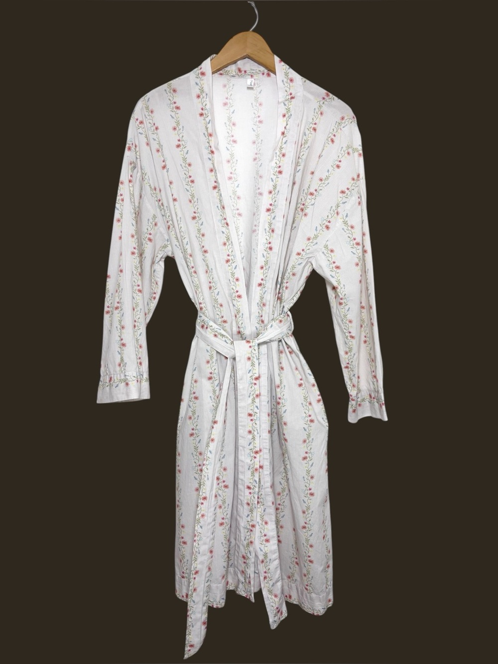 Domi Organic Cotton Floral Belted Robe Women’s L